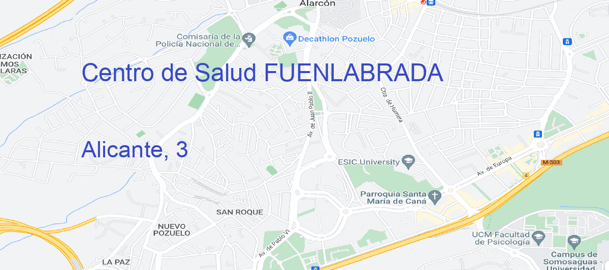 Oficina Calle Alicante, 3 en Fuenlabrada - Centro de Salud