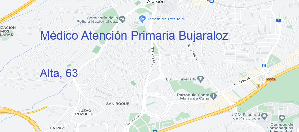 Oficina Calle Alta, 63 en Bujaraloz - Médico Atención Primaria