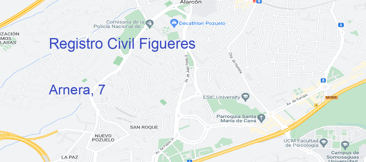 Oficina Calle Arnera, 7 en Figueres - Registro Civil