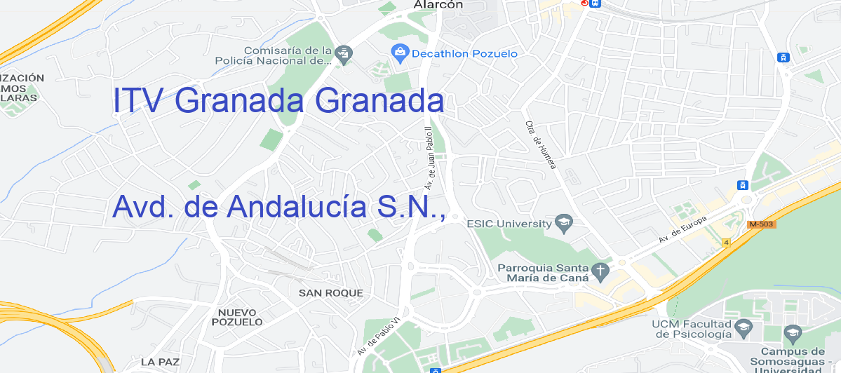 Oficina Calle Avd. de Andalucía S.N., en Granada - ITV Granada