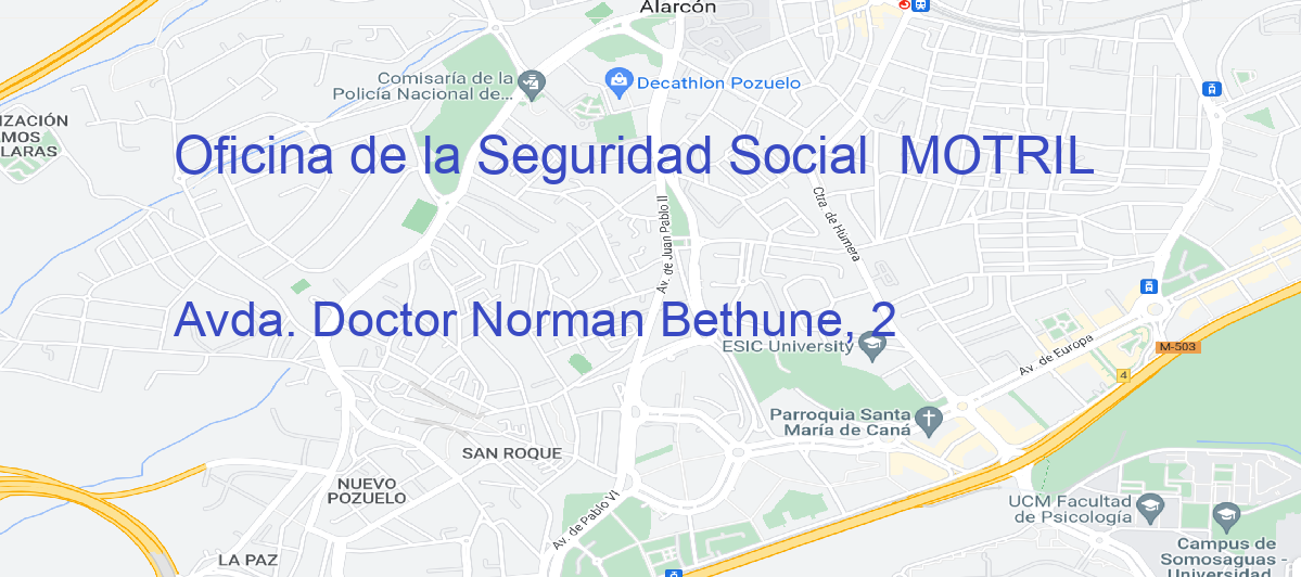 Oficina Calle Avda. Doctor Norman Bethune, 2 en Motril - Oficina de la Seguridad Social 