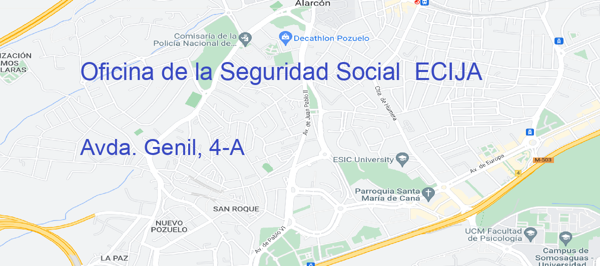 Oficina Calle Avda. Genil, 4-A en Écija - Oficina de la Seguridad Social 