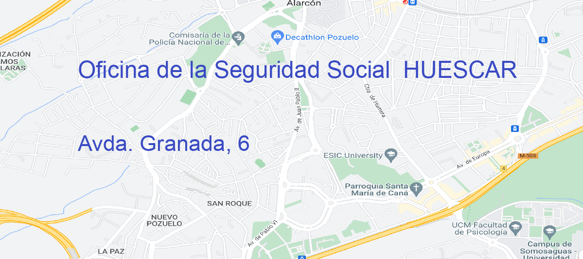 Oficina Calle Avda. Granada, 6 en Huéscar - Oficina de la Seguridad Social 