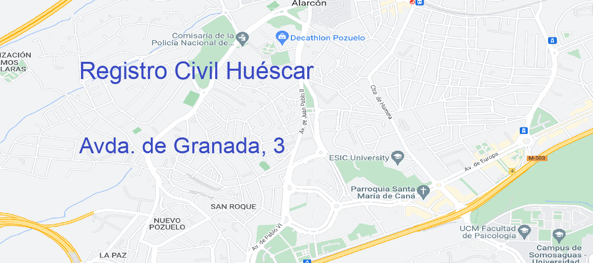 Oficina Calle Avda. de Granada, 3 en Huéscar - Registro Civil