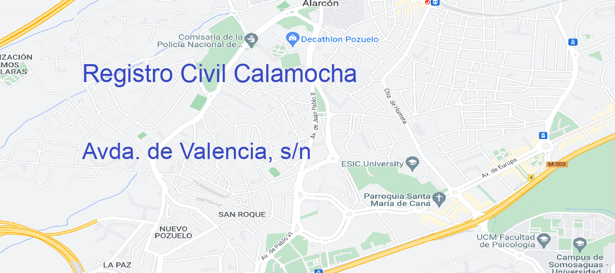 Oficina Calle Avda. de Valencia, s/n en Calamocha - Registro Civil