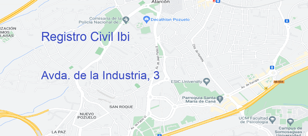 Oficina Calle Avda. de la Industria, 3 en Ibi - Registro Civil