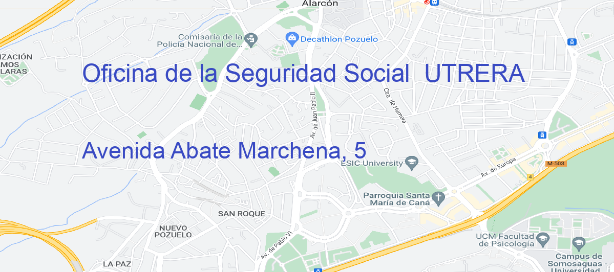 Oficina Calle Avenida Abate Marchena, 5 en Utrera - Oficina de la Seguridad Social 