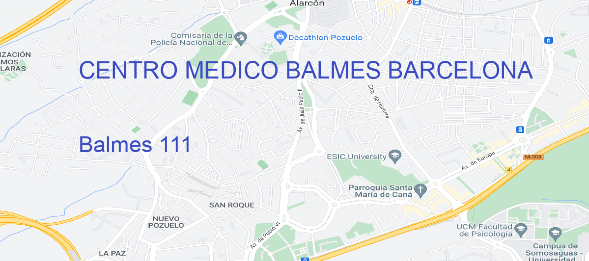 Oficina Calle Balmes 111 en Barcelona - CENTRO MEDICO BALMES