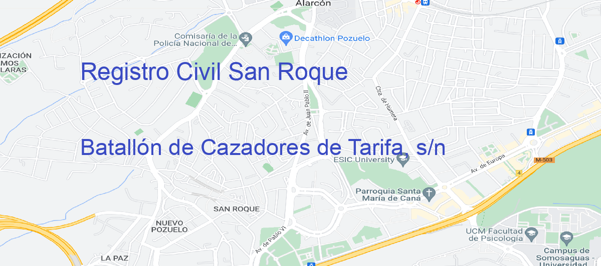 Oficina Calle Batallón de Cazadores de Tarifa, s/n en San Roque - Registro Civil