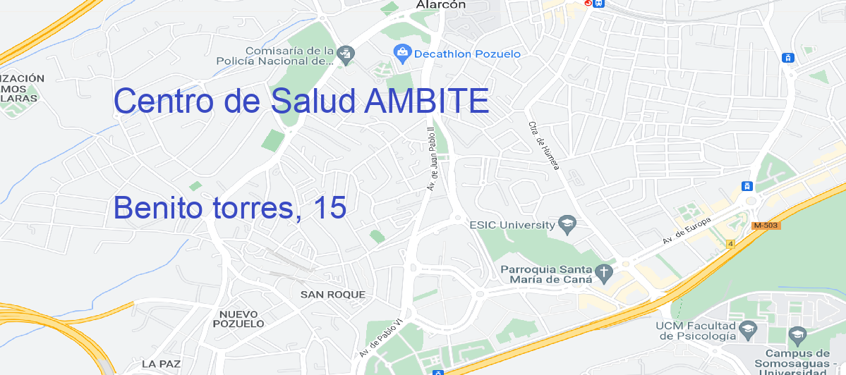Oficina Calle Benito torres, 15 en Ambite - Centro de Salud