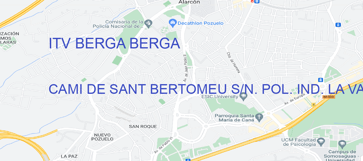 Oficina Calle CAMI DE SANT BERTOMEU S/N. POL. IND. LA VALLDAN, PARCEL·LA 1 en Berga - ITV BERGA