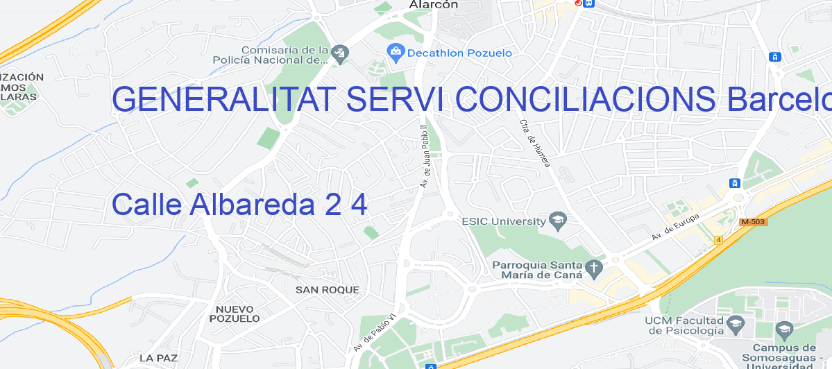 Oficina Calle  Albareda 2 4 en Barcelona - GENERALITAT SERVI CONCILIACIONS