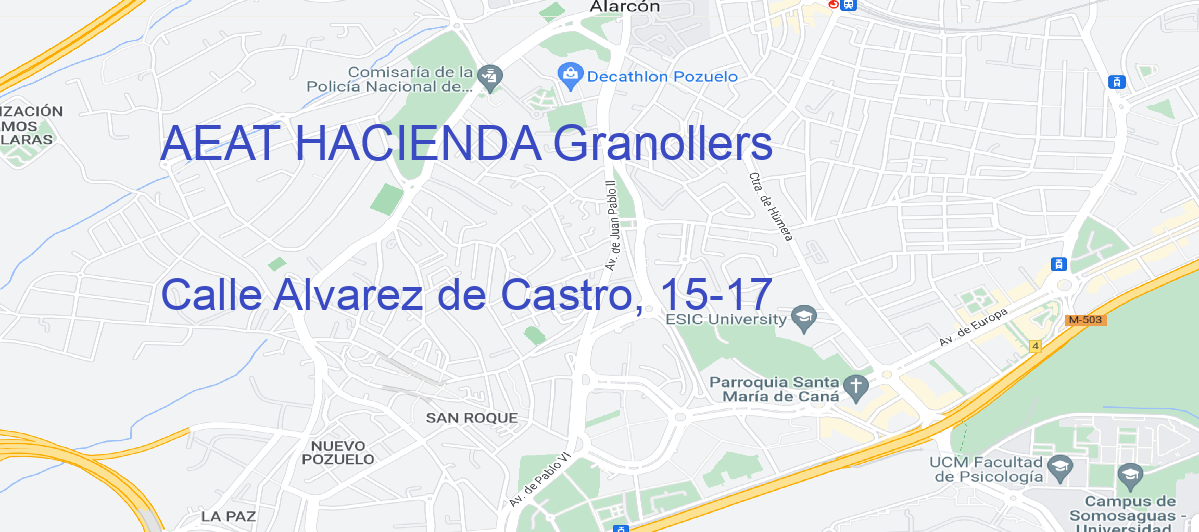 Oficina Calle  Alvarez de Castro, 15-17 en Granollers - AEAT HACIENDA