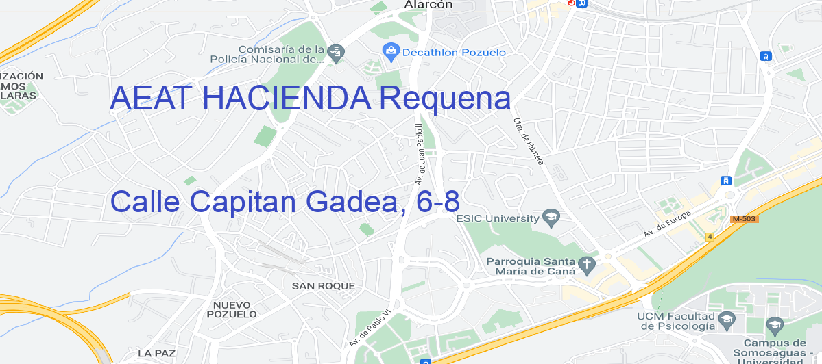 Oficina Calle  Capitan Gadea, 6-8  en Requena - AEAT HACIENDA