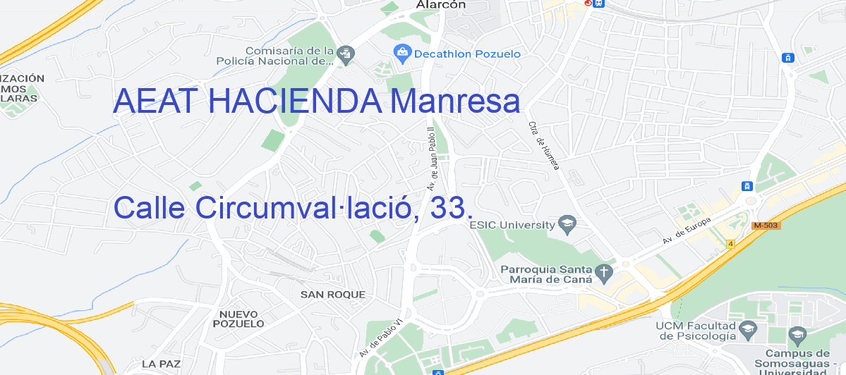 Oficina Calle  Circumval·lació, 33. en Manresa - AEAT HACIENDA