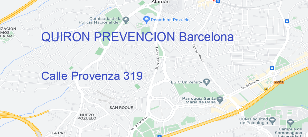 Oficina Calle  Provenza 319 en Barcelona - QUIRON PREVENCION