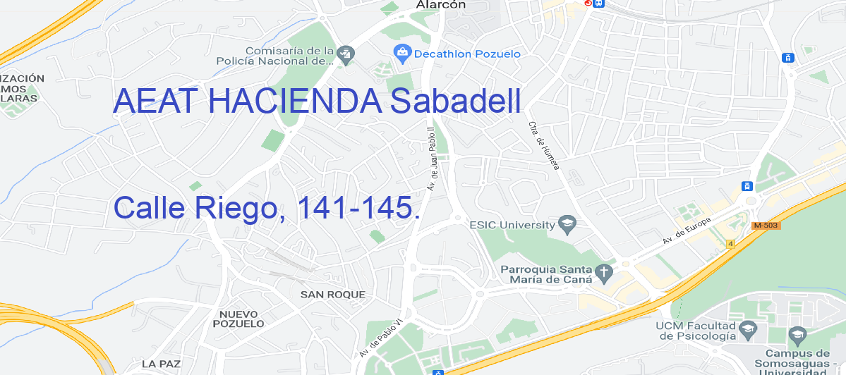 Oficina Calle  Riego, 141-145. en Sabadell - AEAT HACIENDA