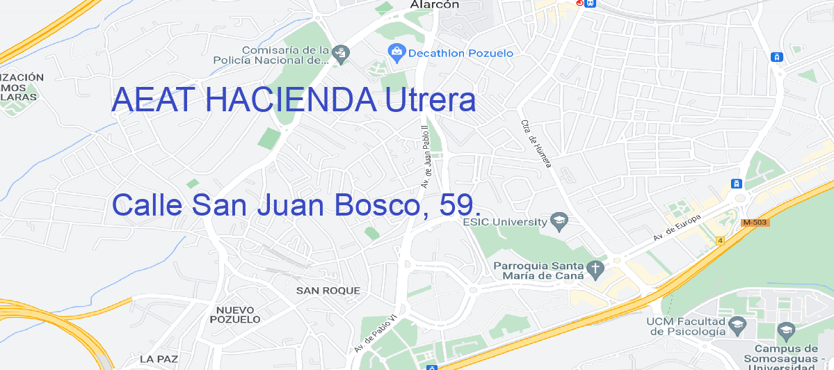 Oficina Calle  San Juan Bosco, 59. en Utrera - AEAT HACIENDA
