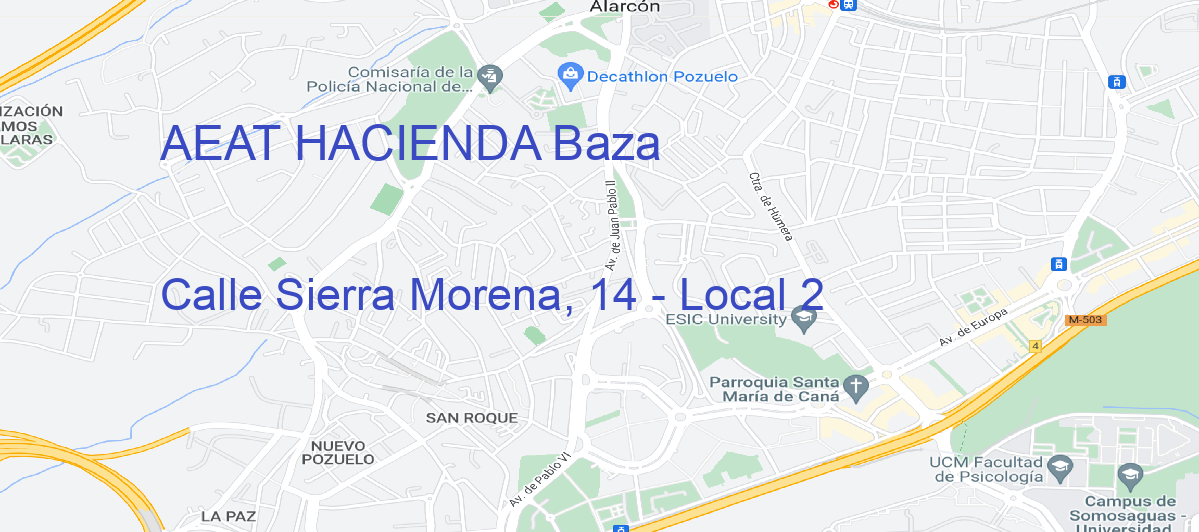 Oficina Calle  Sierra Morena, 14 - Local 2 en Baza - AEAT HACIENDA