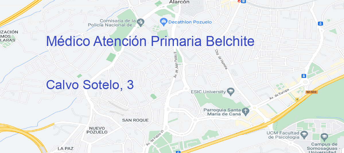 Oficina Calle Calvo Sotelo, 3 en Belchite - Médico Atención Primaria