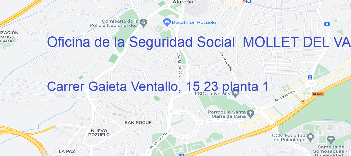 Oficina Calle Carrer Gaieta Ventallo, 15 23 planta 1 en Mollet del Vallès - Oficina de la Seguridad Social 