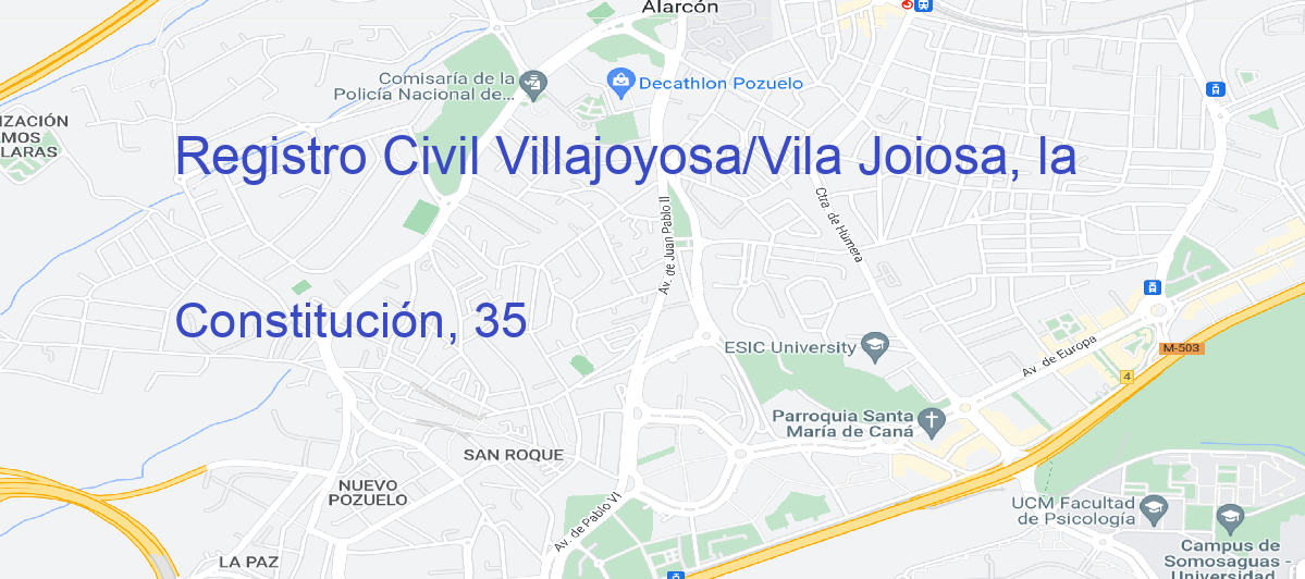 Oficina Calle Constitución, 35 en Villajoyosa/Vila Joiosa, la - Registro Civil
