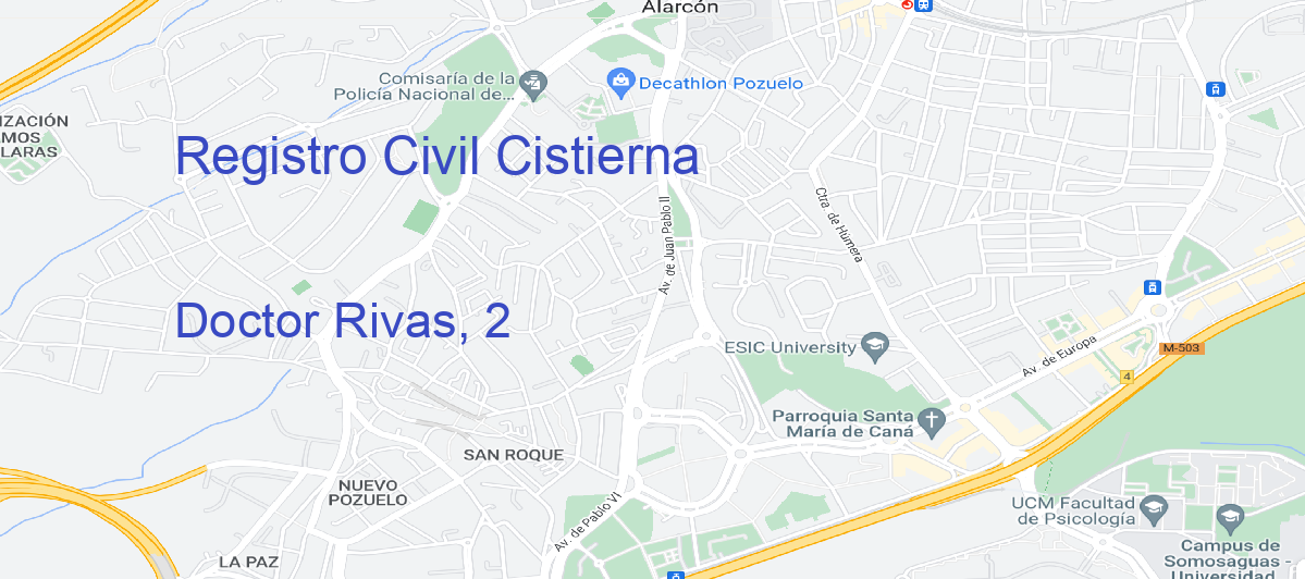 Oficina Calle Doctor Rivas, 2 en Cistierna - Registro Civil