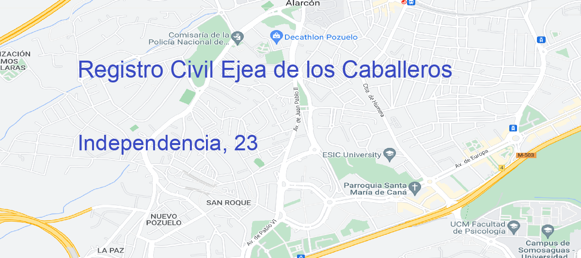 Oficina Calle Independencia, 23 en Ejea de los Caballeros - Registro Civil