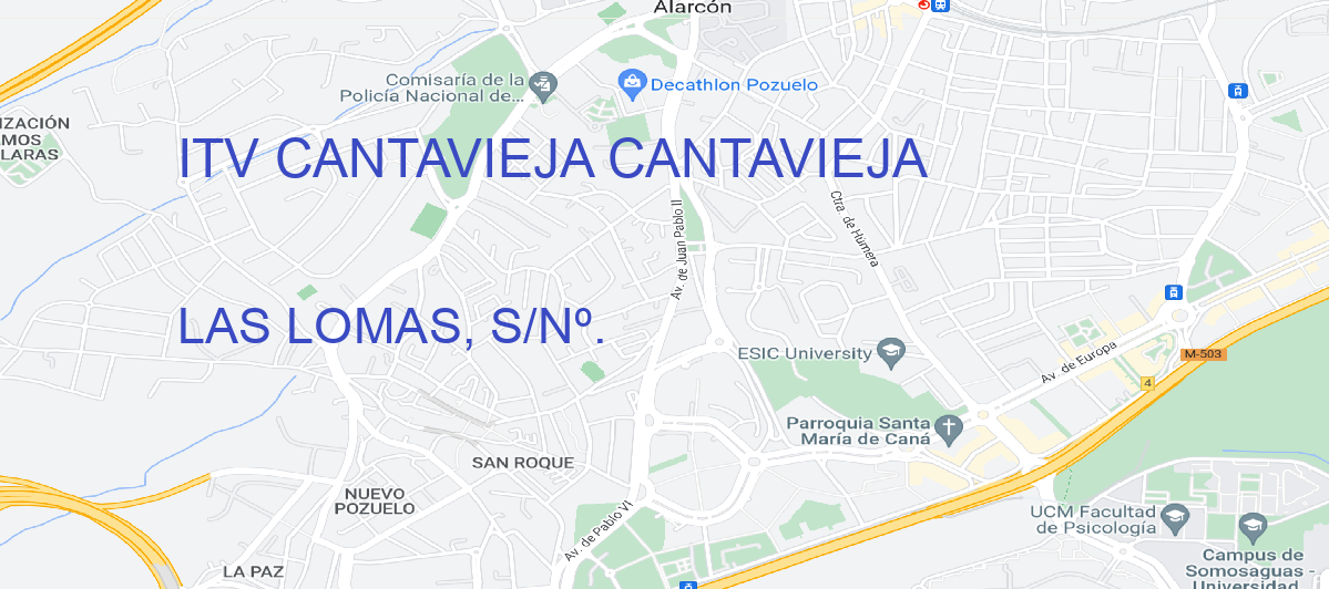 Oficina Calle LAS LOMAS, S/Nº. en Cantavieja - ITV CANTAVIEJA