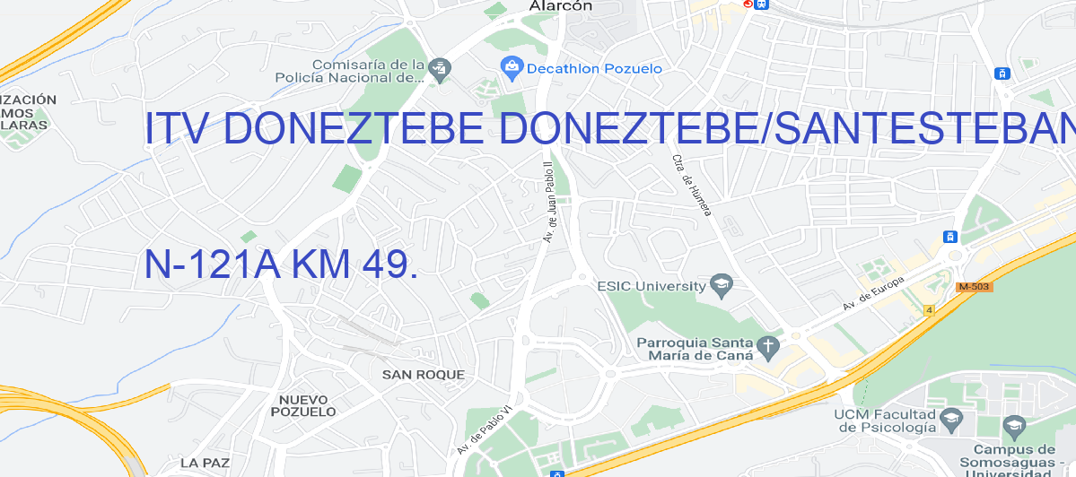 Oficina Calle N-121A KM 49. en Doneztebe/Santesteban - ITV DONEZTEBE