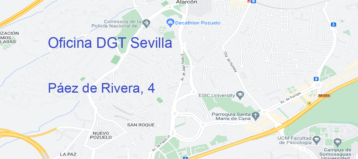 Oficina Calle Páez de Rivera, 4 en Sevilla - Oficina DGT