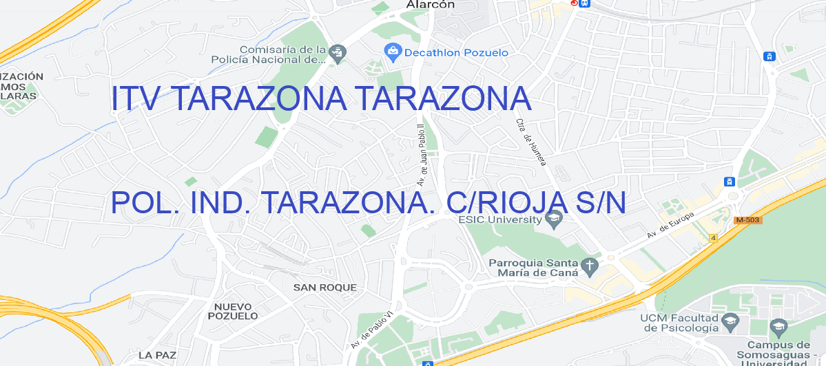 Oficina Calle POL. IND. TARAZONA. C/RIOJA S/N en Tarazona - ITV TARAZONA