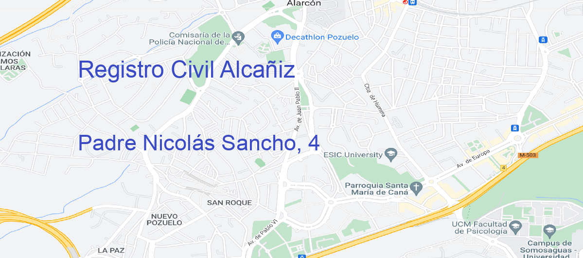 Oficina Calle Padre Nicolás Sancho, 4 en Alcañiz - Registro Civil