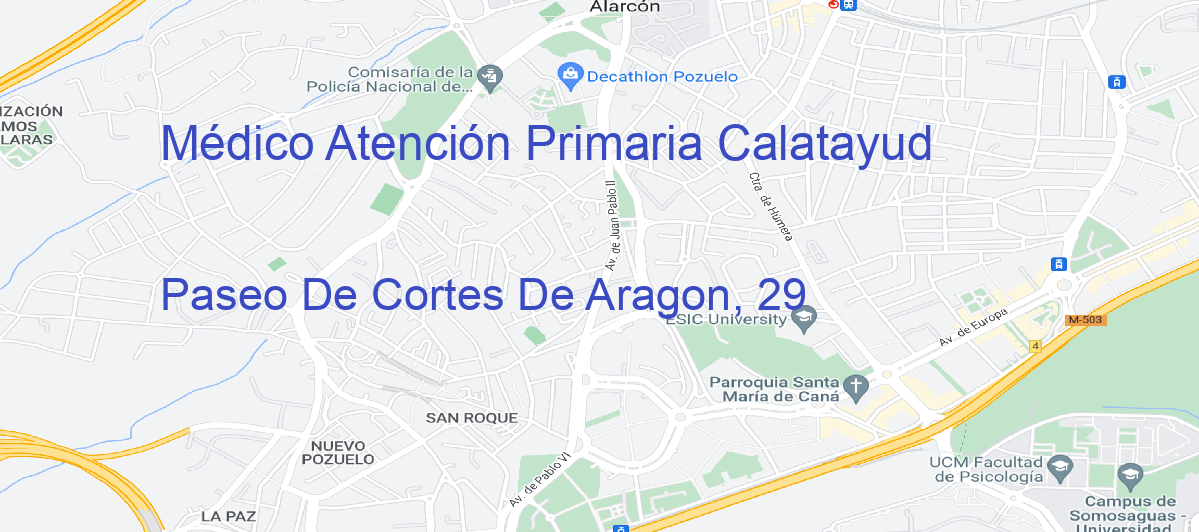 Oficina Calle Paseo De Cortes De Aragon, 29 en Calatayud - Médico Atención Primaria