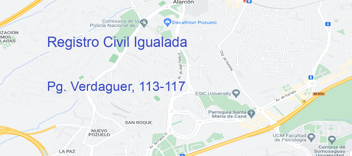 Oficina Calle Pg. Verdaguer, 113-117 en Igualada - Registro Civil