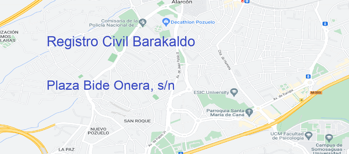 Oficina Calle Plaza Bide Onera, s/n en Barakaldo - Registro Civil