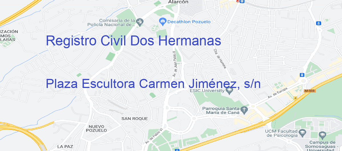 Oficina Calle Plaza Escultora Carmen Jiménez, s/n en Dos Hermanas - Registro Civil