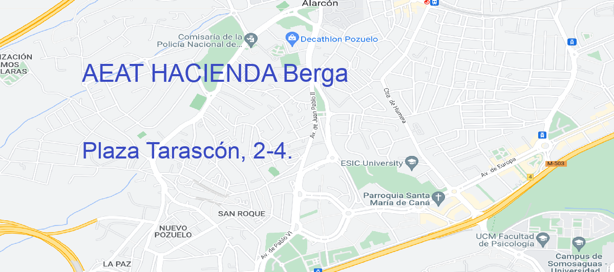 Oficina Calle Plaza Tarascón, 2-4. en Berga - AEAT HACIENDA