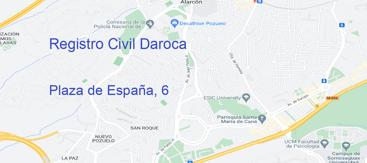 Oficina Calle Plaza de España, 6 en Daroca - Registro Civil