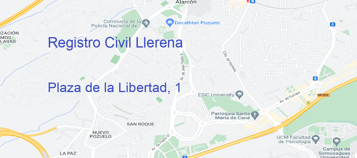 Oficina Calle Plaza de la Libertad, 1 en Llerena - Registro Civil