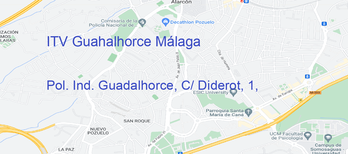 Oficina Calle Pol. Ind. Guadalhorce, C/ Diderot, 1, en Málaga - ITV Guahalhorce