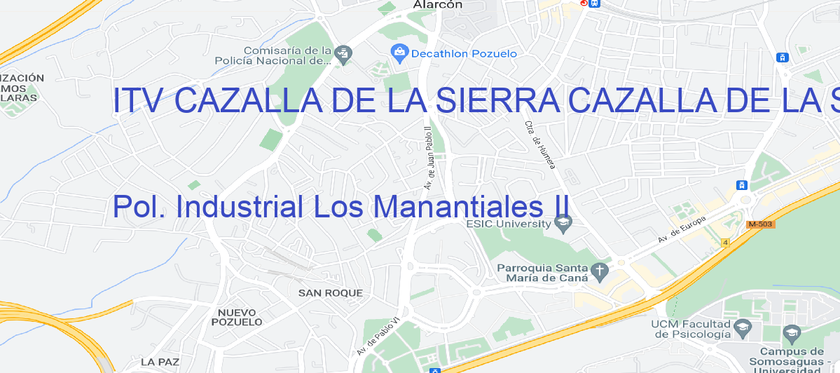 Oficina Calle Pol. Industrial Los Manantiales II en Cazalla de la Sierra - ITV CAZALLA DE LA SIERRA