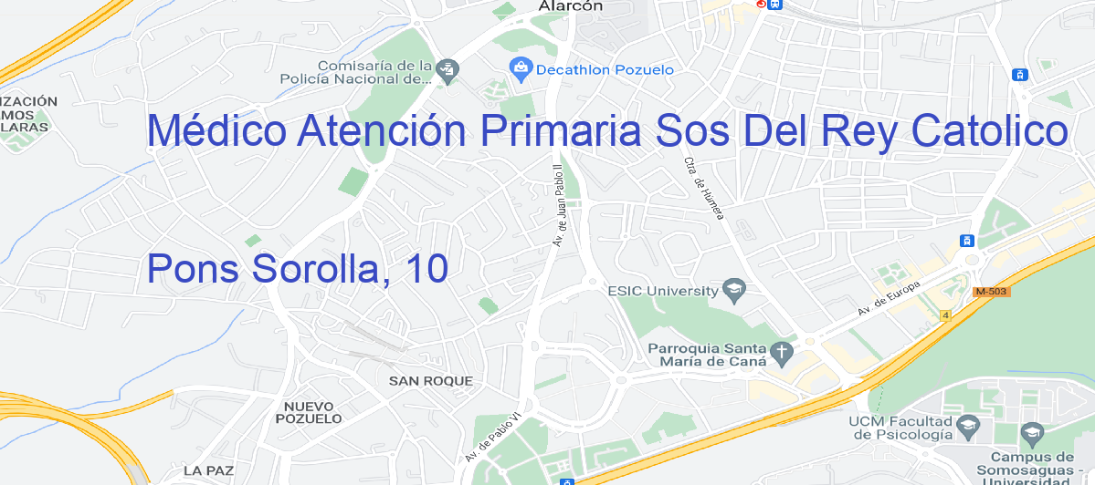 Oficina Calle Pons Sorolla, 10 en Sos del Rey Católico - Médico Atención Primaria