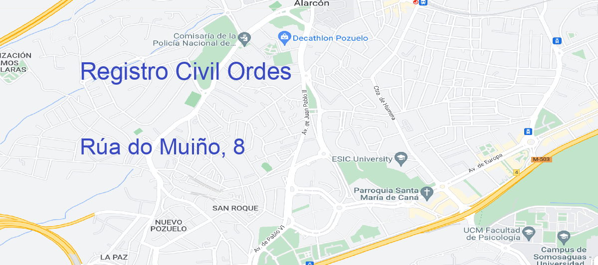 Oficina Calle Rúa do Muiño, 8 en Ordes - Registro Civil