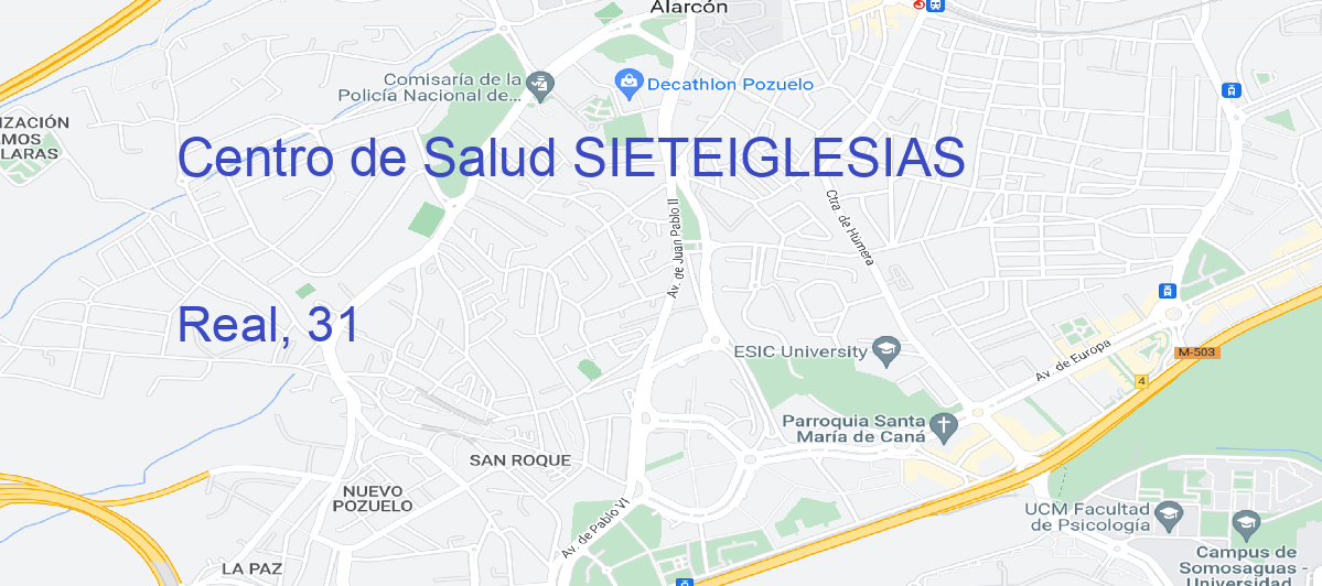 Oficina Calle Real, 31 en Sieteiglesias - Centro de Salud