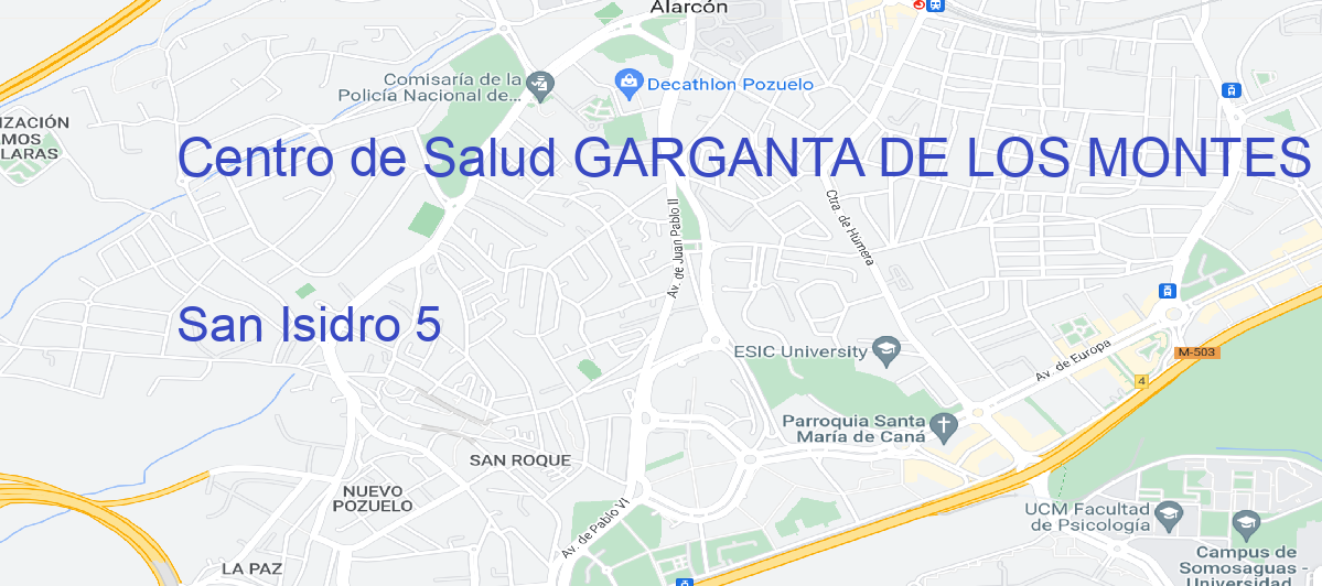 Oficina Calle San Isidro 5 en Cubas de la Sagra - Centro de Salud