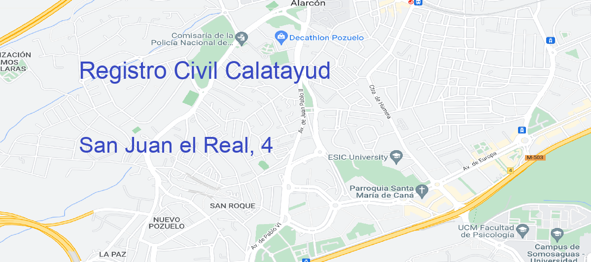 Oficina Calle San Juan el Real, 4 en Calatayud - Registro Civil