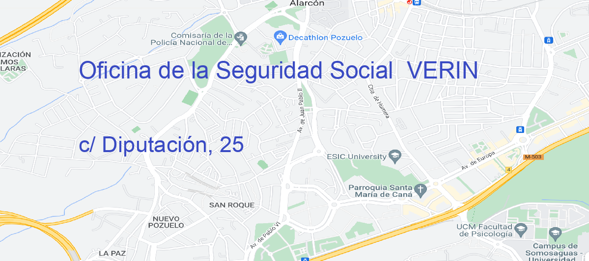Oficina Calle c/ Diputación, 25 en Verín - Oficina de la Seguridad Social 