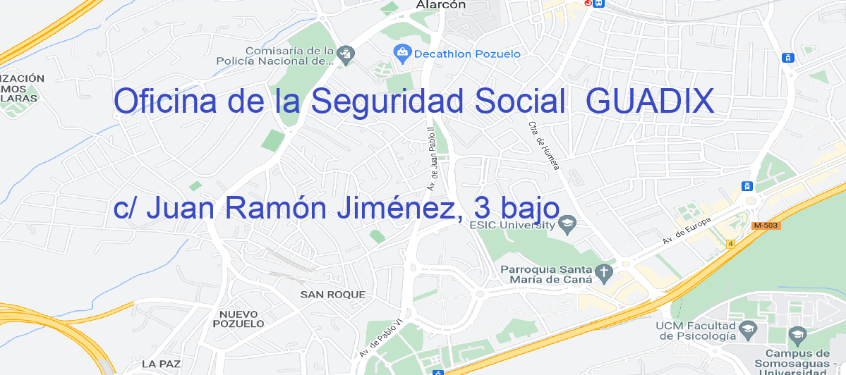 Oficina Calle c/ Juan Ramón Jiménez, 3 bajo en Guadix - Oficina de la Seguridad Social 