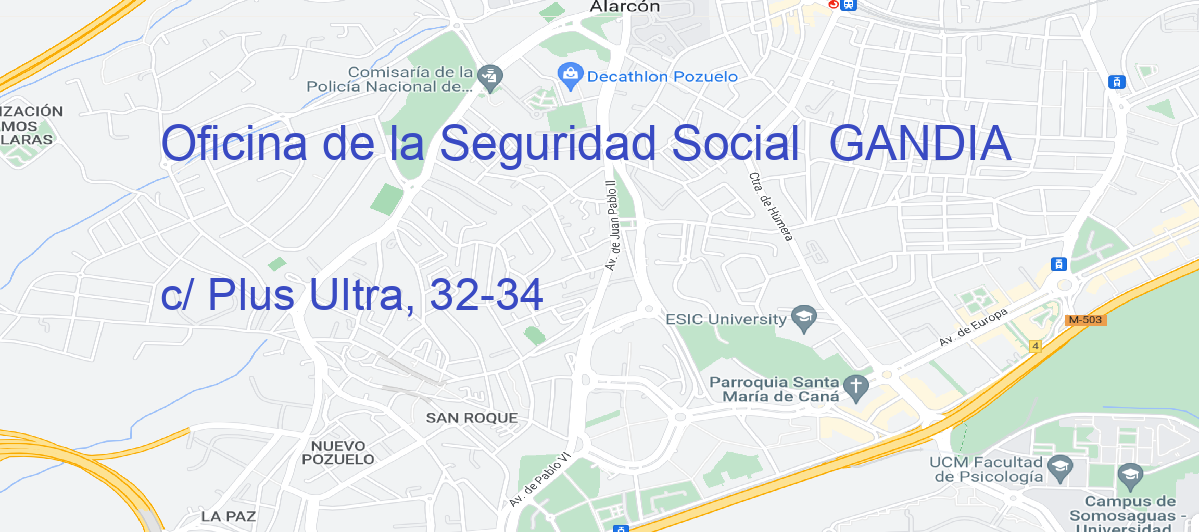 Oficina Calle c/ Plus Ultra, 32-34 en Gandia - Oficina de la Seguridad Social 